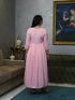AAHELI BLUSH PINK WHISPERING PETALS MUSLIN DRESS AAHELI BLUSH PINK WHISPERING PETALS MUSLIN DRESS